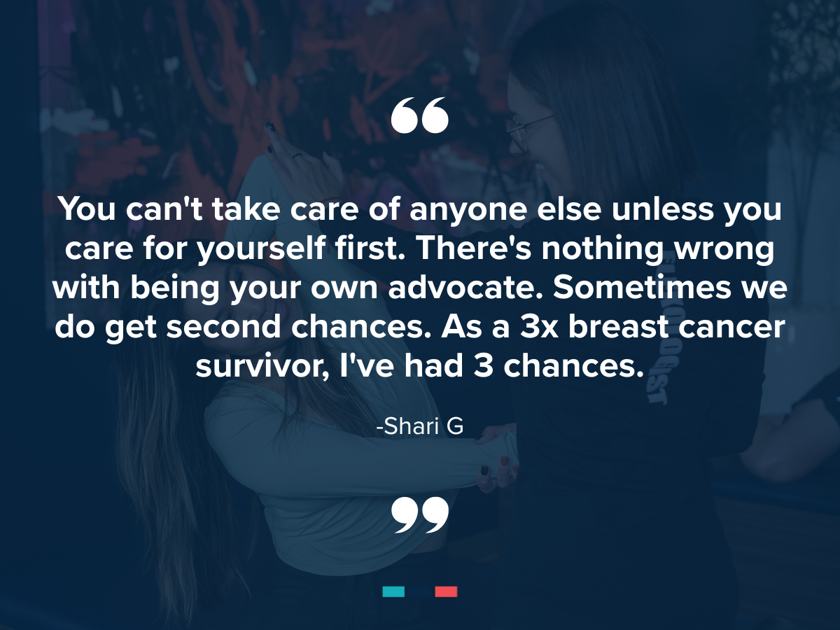 quote from StretchLab franchisee about priortizing self cre and being advocate for your health